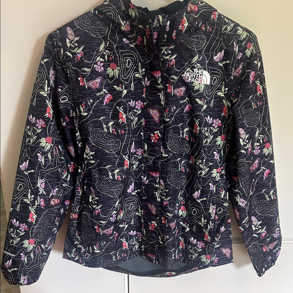 The North Face rain jacket IWD print